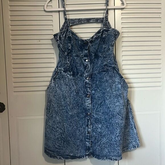 Vintage 90s bongo cute summer dress, has some stretch to it , button up front XL - Picture 1 of 8